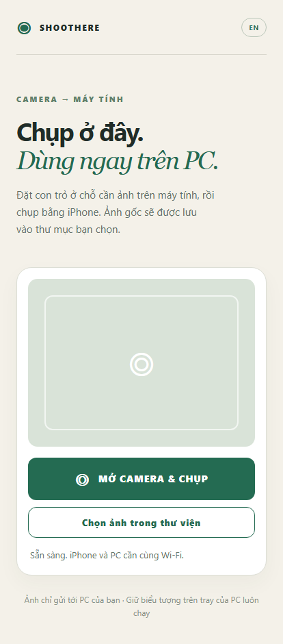 ShootHere in a mobile browser